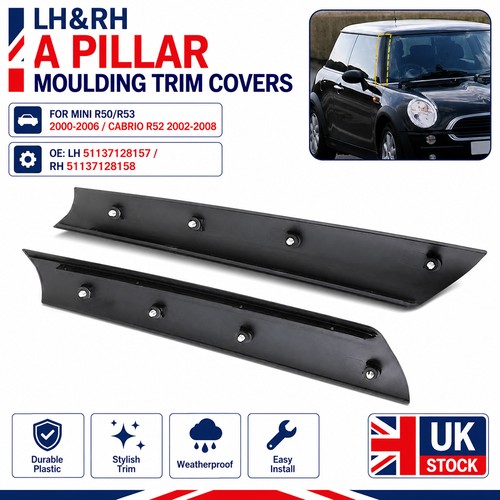 Black windscreen post trim - windscreen,